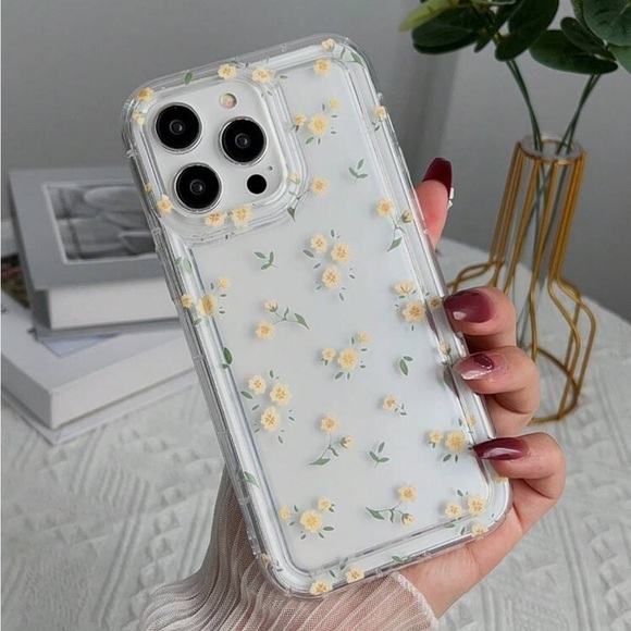 ⚠️Clearance iPhone 14/Pro/Pro Max Clear Floral Phone Case - Picture 4 of 4